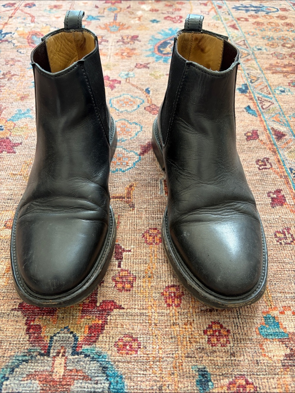A.P.C. Black Leather Chelsea Boots